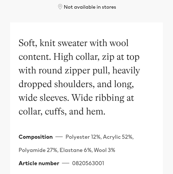 BNWT H&M Wool-Blend Soft Knit Sweater, SOLD-OUT - Picture 5 of 5